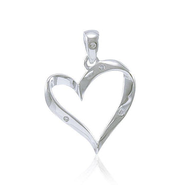 Elegant Heart Silver Pendant TPD2963 - Jewelry